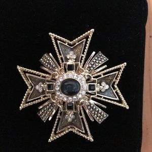 Vintage St. John Maltese Cross Pin or Pendant
